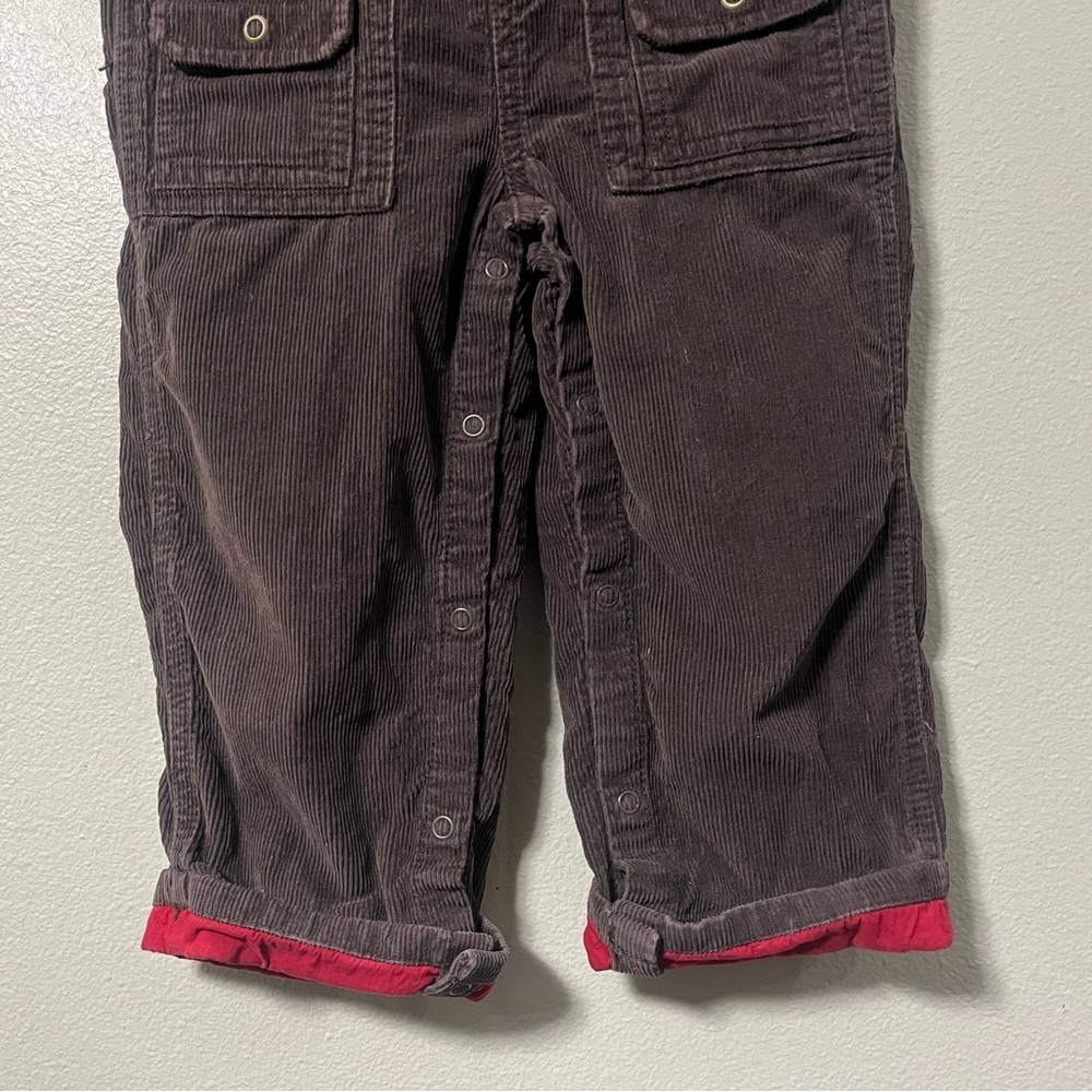 Y2K Vintage Dark Brown Corduroy Gymboree Overalls size 3T - Picture 5 of 9